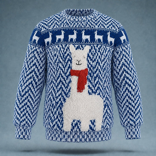 Scarf Llama Fair Isle Christmas Sweater