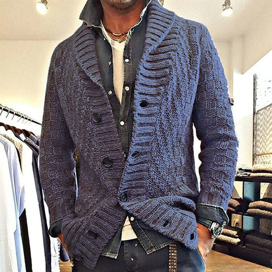 Deep Cable Shawl Cardigan