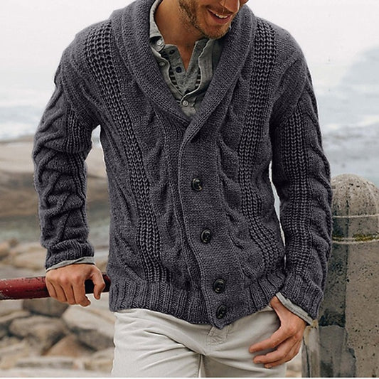 Braided Diamond Shawl Cardigan