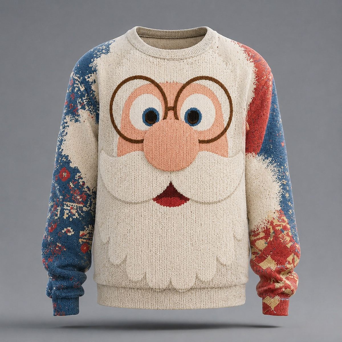 Cartoon Santa Beard Christmas Sweater