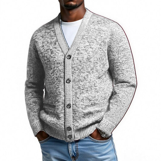 Marl Button V-Neck Cardigan