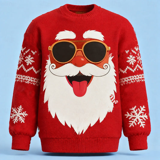 Santa Glasses Beard Christmas Sweater