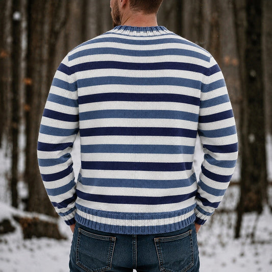 Coastal Stripe V-Neck Cardigan