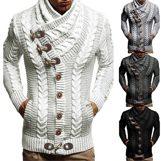 Cable Toggle Collar Cardigan