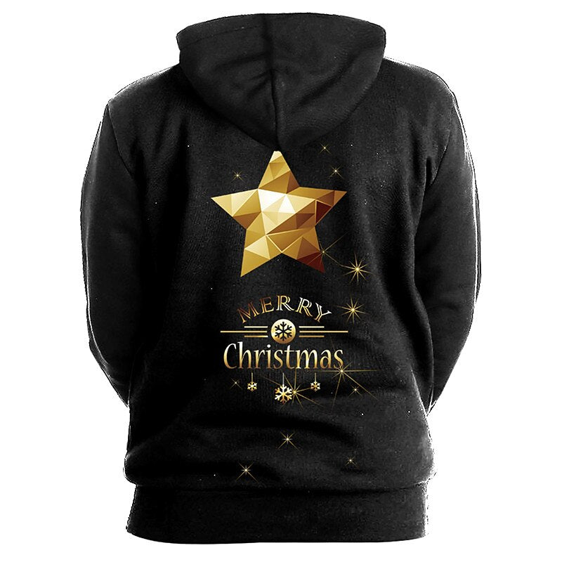 Golden Reindeer Tree Hoodie