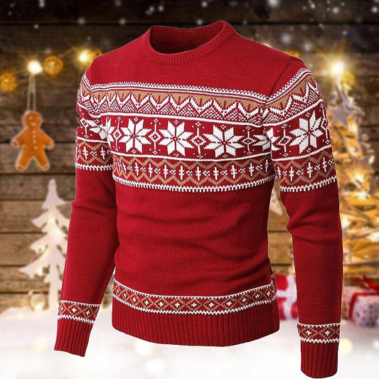 Geometric Snowflake Band Sweater