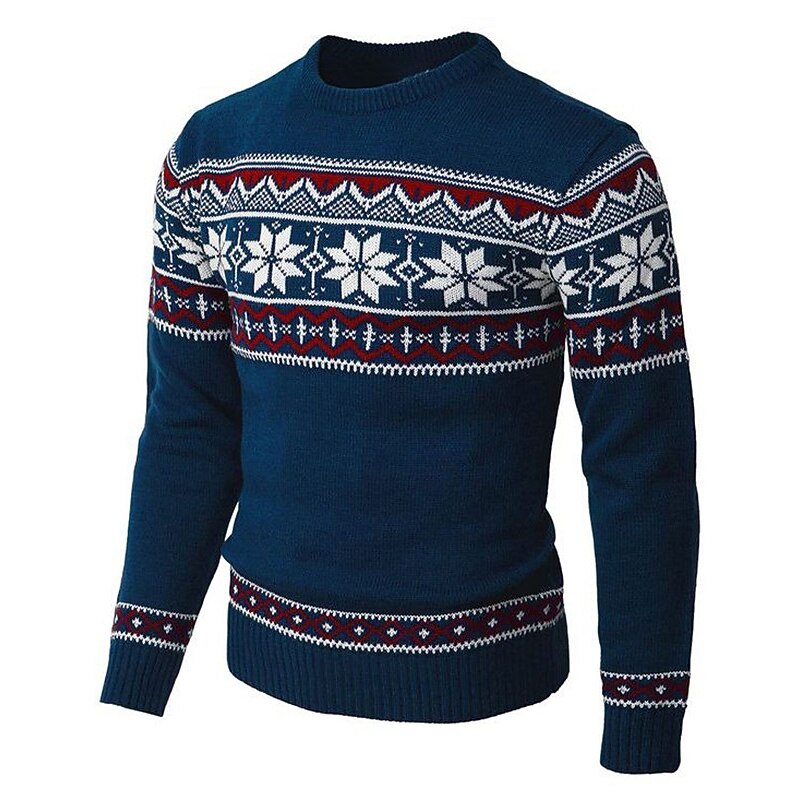 Geometric Snowflake Band Sweater