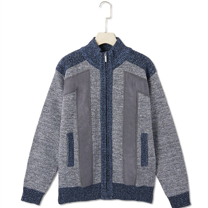 Angular Panel Zip Cardigan