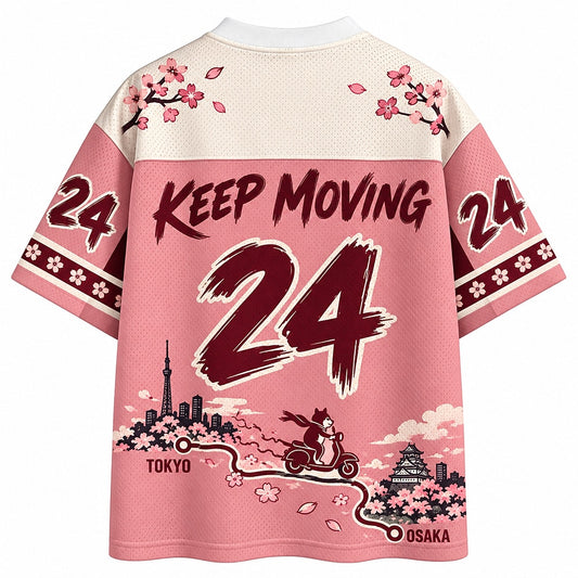 Cherry Blossom Scooter Dog Mesh Jersey