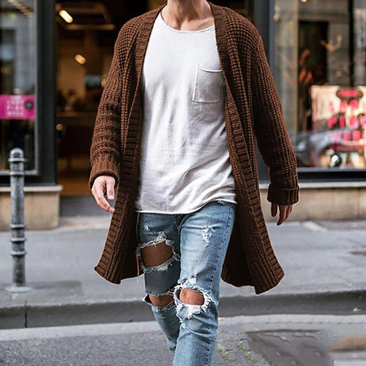 Longline Hooded Pocket Cardigan