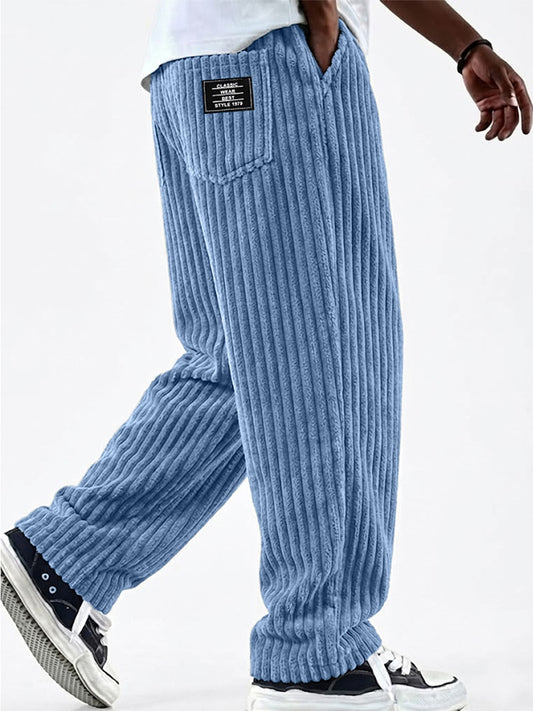 Wide Rib Drawstring Corduroy Pants