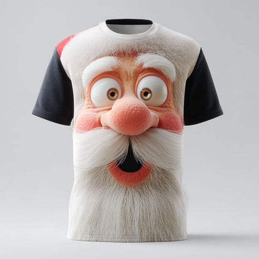 Wide-Eyed Santa Glasses T-Shirt