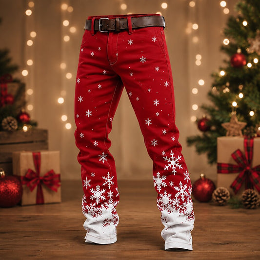 Reindeer Pine Border Dress Pants