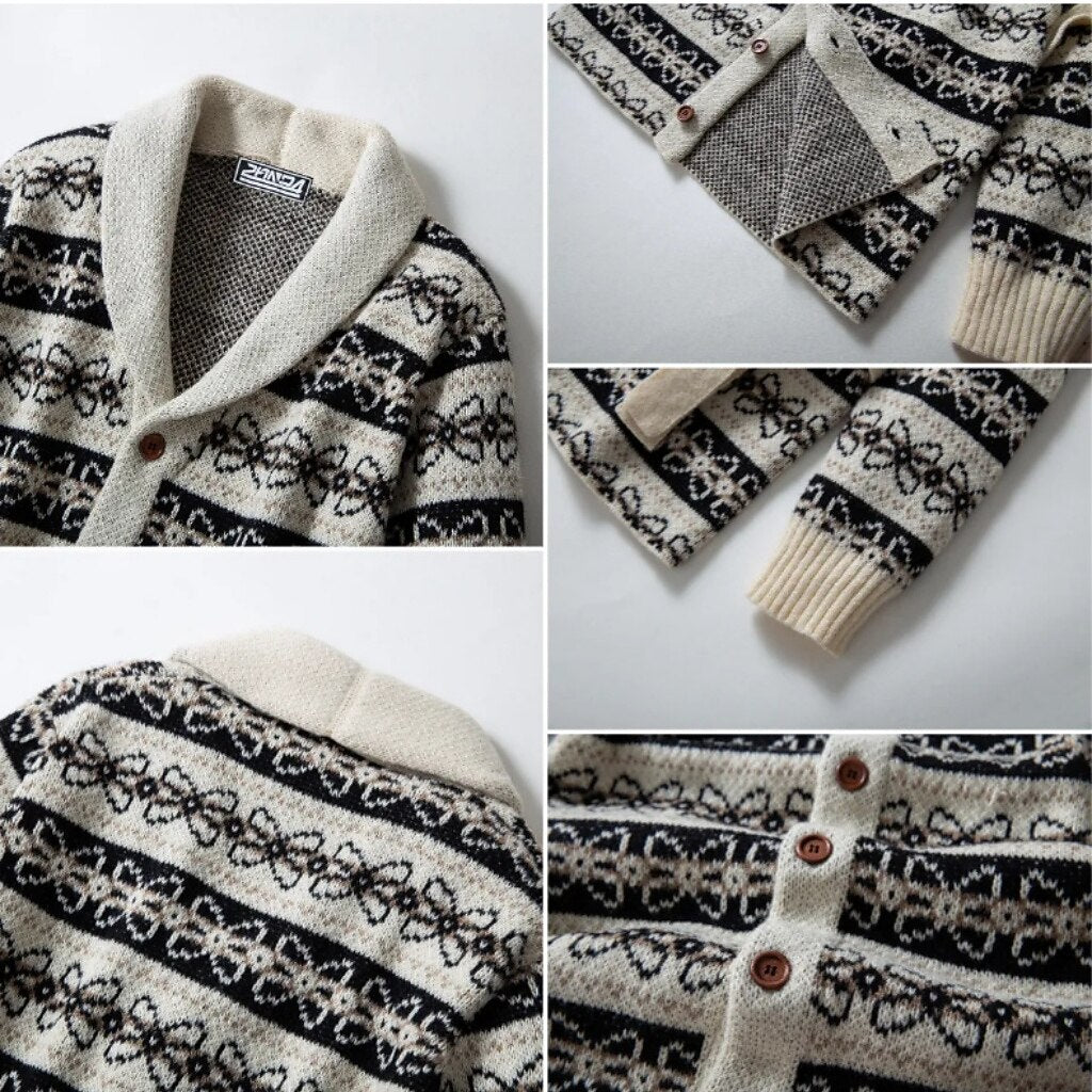 Belted Knotwork Shawl Cardigan