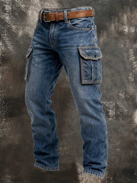 Classic Denim Utility Cargo Pants