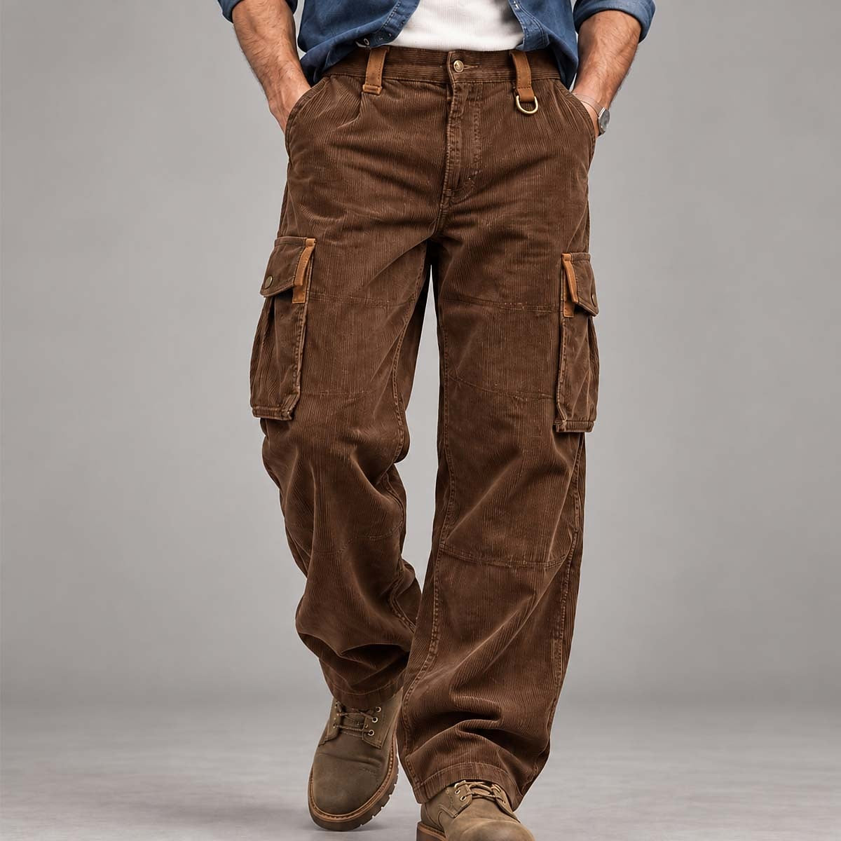 Contrast Flap Utility Cargo Pants