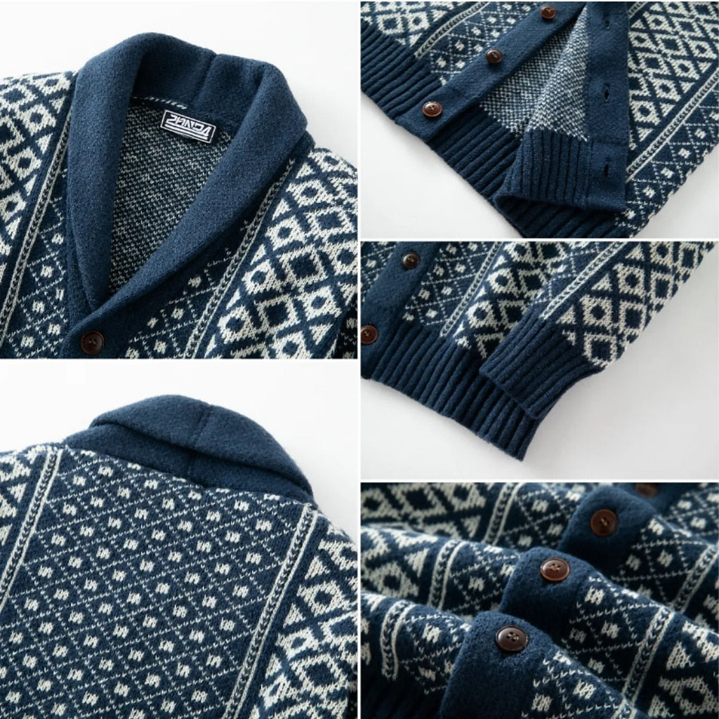 Diamond Lattice Shawl Cardigan