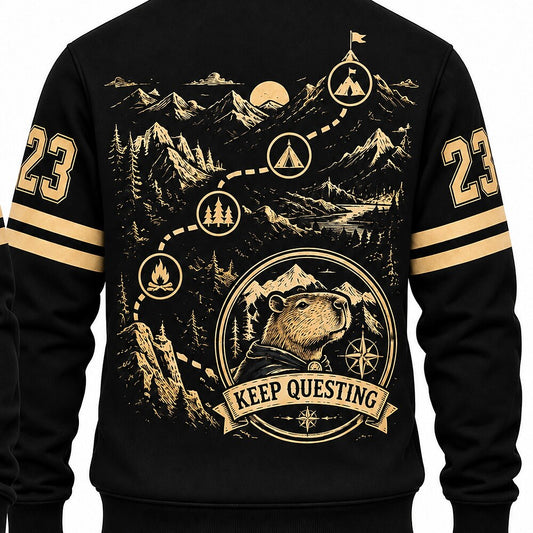 Mountain Explorer Capybara Half-Zip Sweatshirt