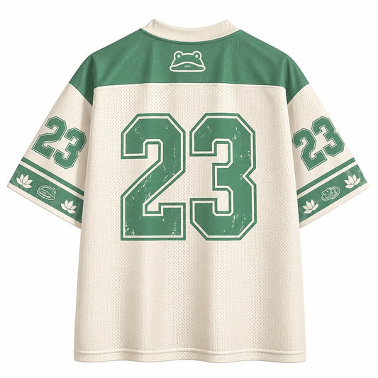 Funny Frog I Say Weird Stuff V-Neck Mesh Jersey