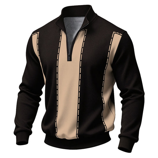 Center Stripe Half-Zip Sweatshirt