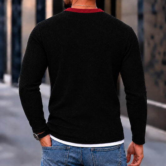 Dragon Flame Calligraphy Henley Long Sleeve T-Shirt