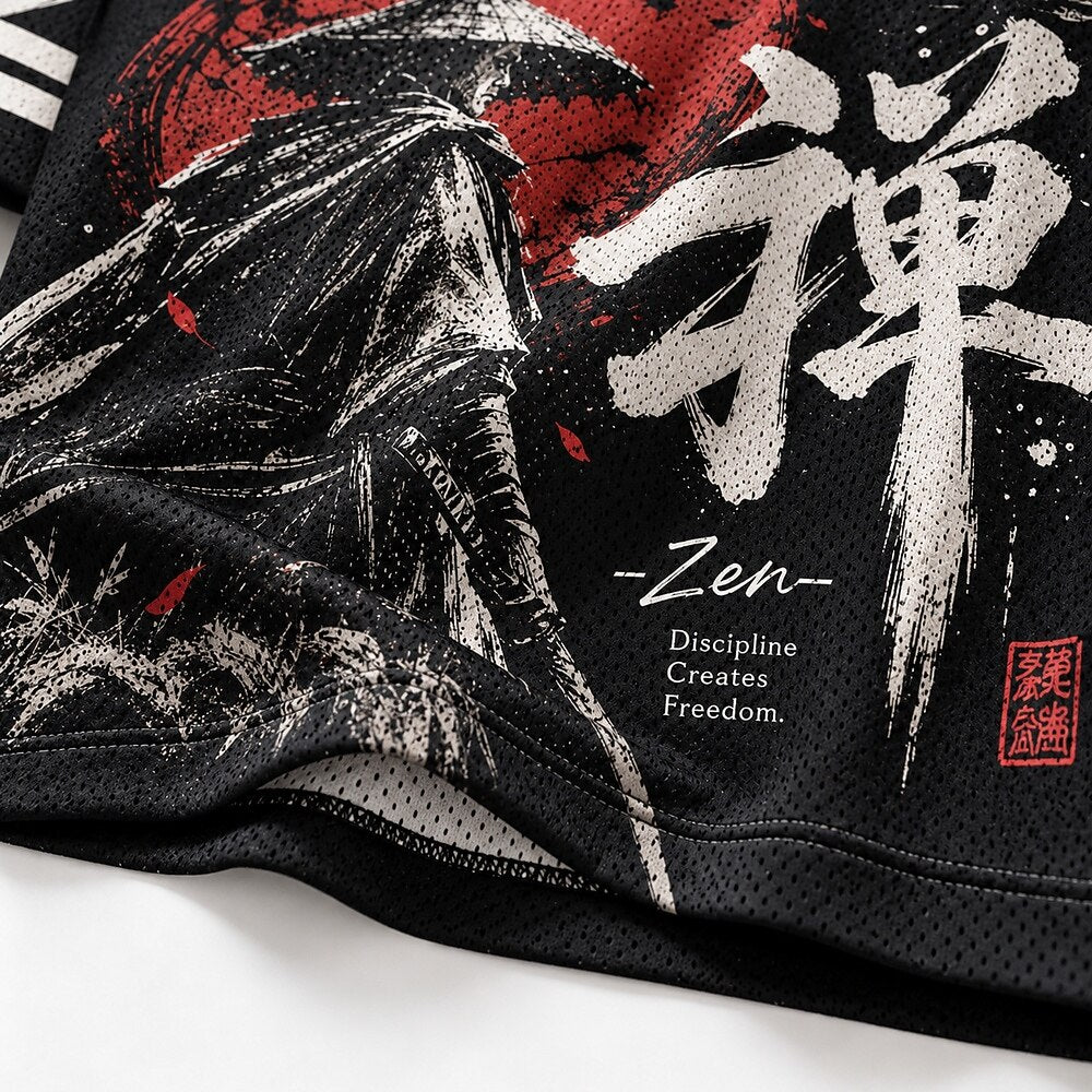 Zen Samurai V-Neck Mesh Jersey