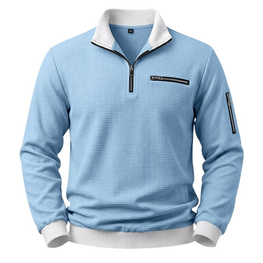 Utility Zip Pocket Waffle Polo