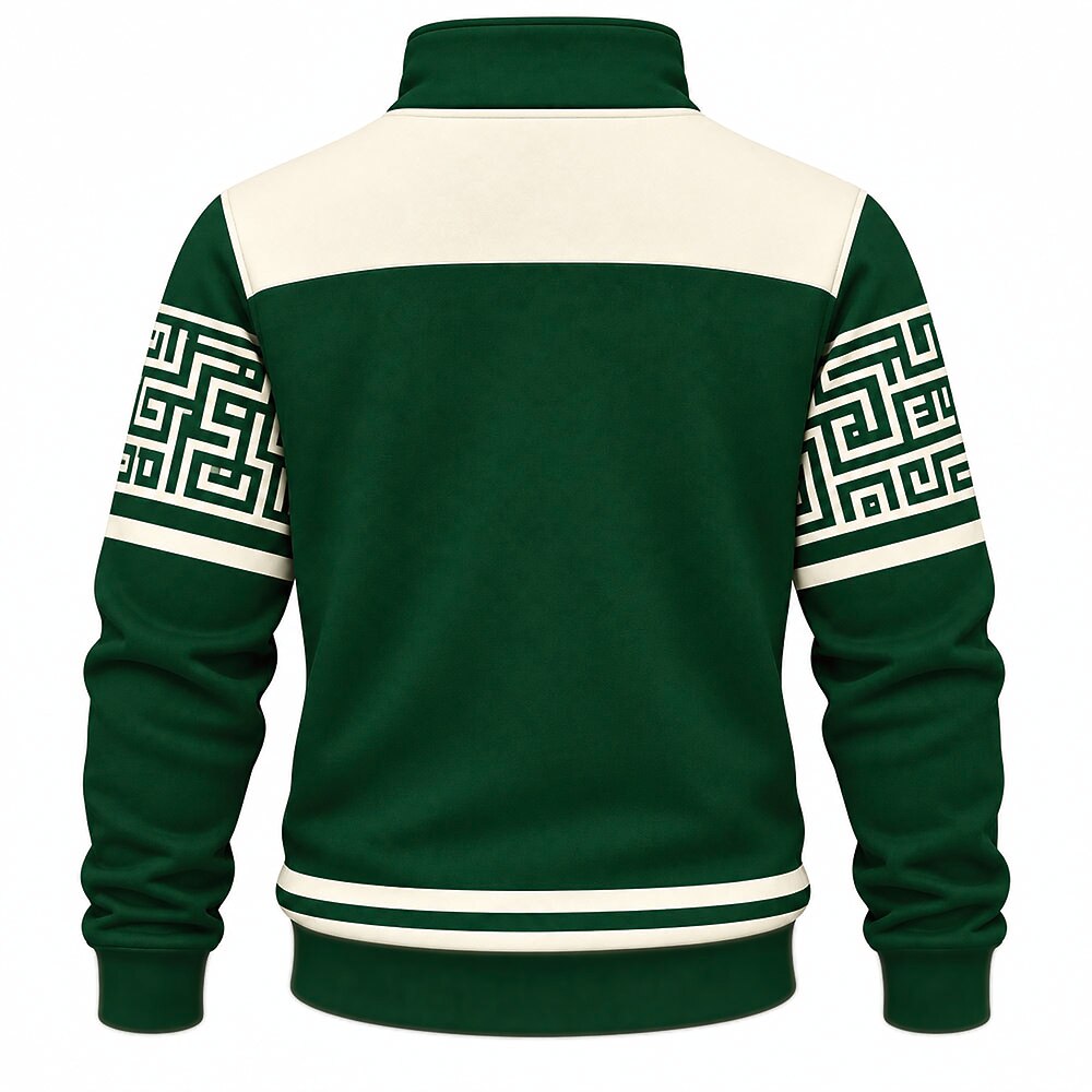 Chaos Leads Me Forward Frog and Crocodile Half-Zip Sweatshirt