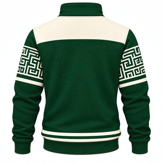 Chaos Leads Me Forward Frog and Crocodile Half-Zip Sweatshirt
