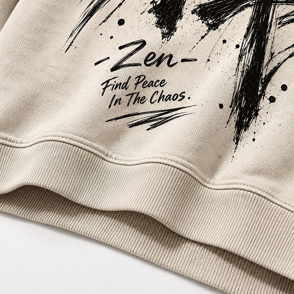 Zen Japanese Calligraphy Number 23 Crew Neck Sweatshirt