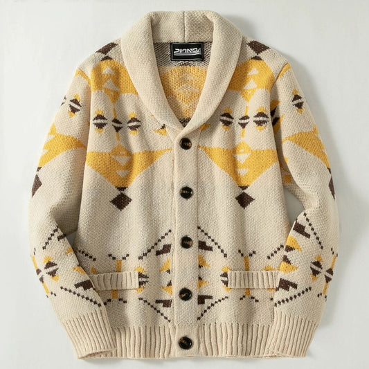Heritage Diamond Border Cardigan