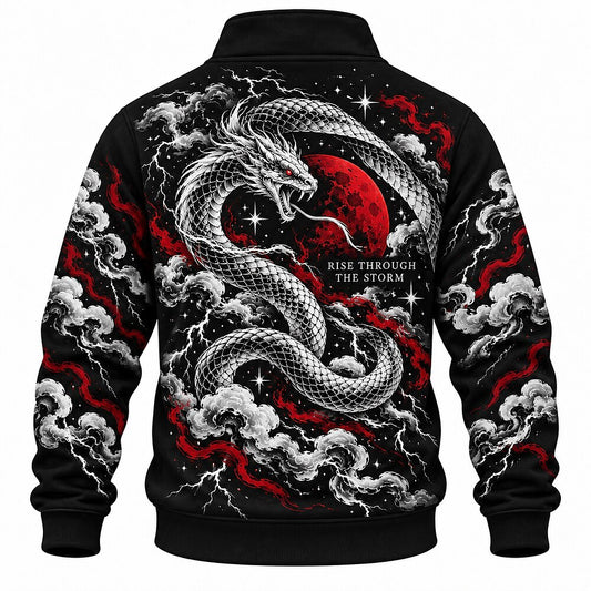 Celestial Wrath Dragon Half-Zip Sweatshirt