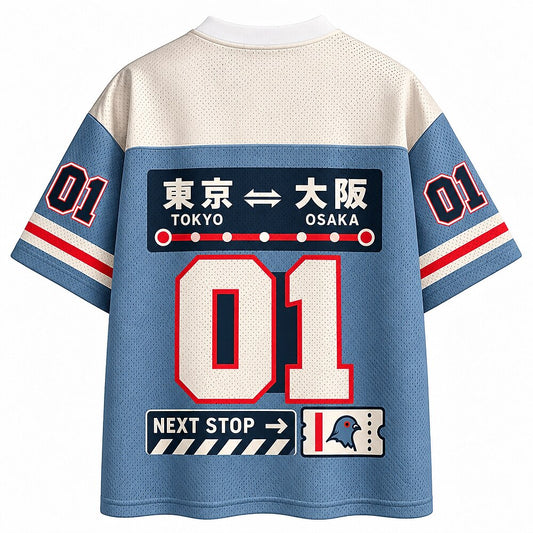 Subway Pigeon Number 01 V-Neck Mesh Jersey