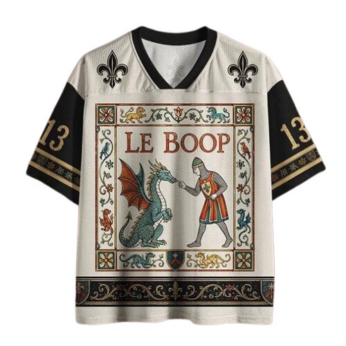 Men's Dinosaur Graphic V-Neck Jersey