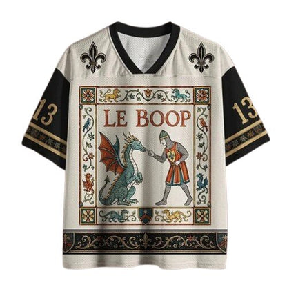 Men's Dinosaur Graphic V-Neck Jersey