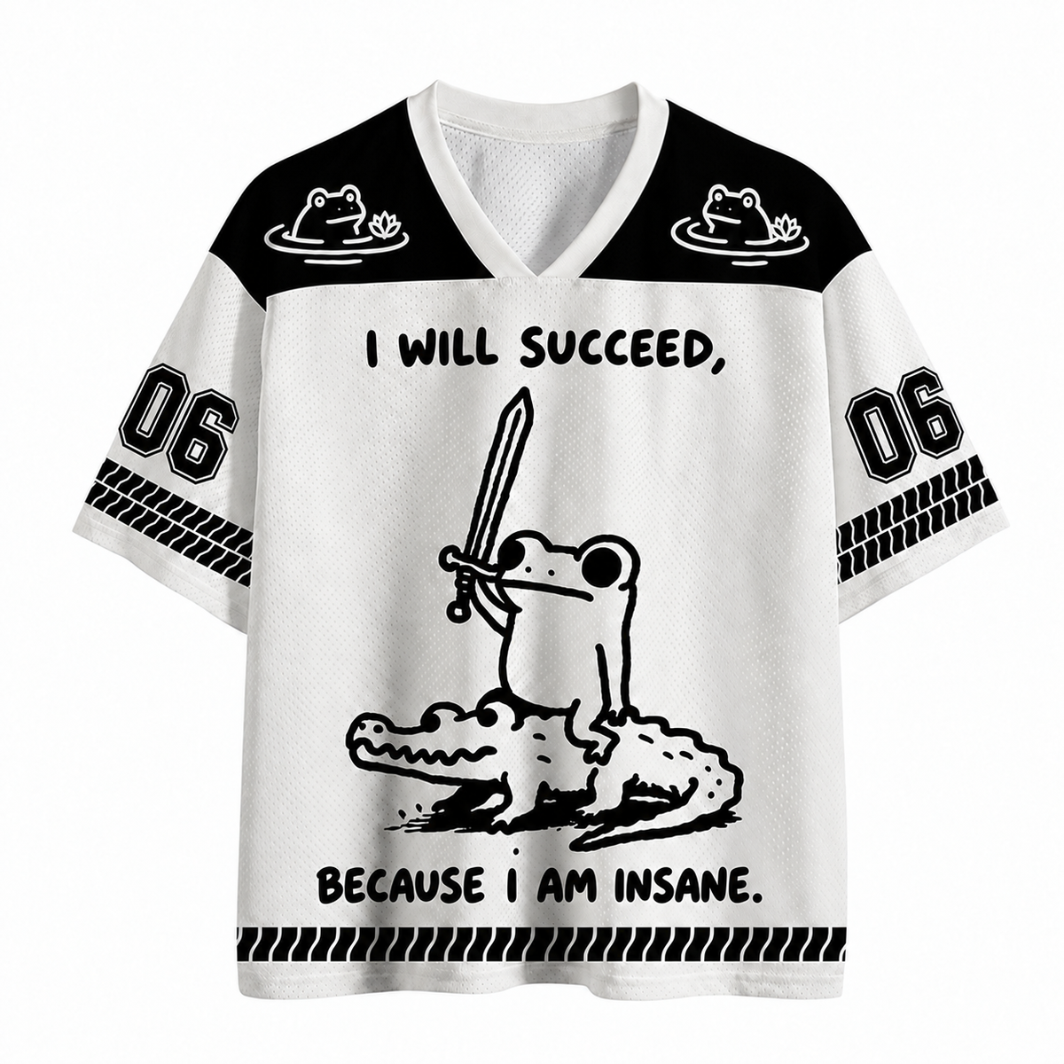 Men's White Number Graphic Print Short Sleeve Sports Jersey T-Shirt