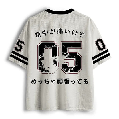 Men's White Daily Number Graphic V-Neck Sports Jersey
