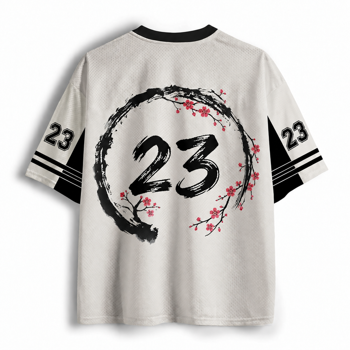 Men's White Number Graphic Sports Jersey