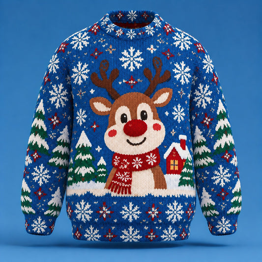 Reindeer Moonlight Village Sweater