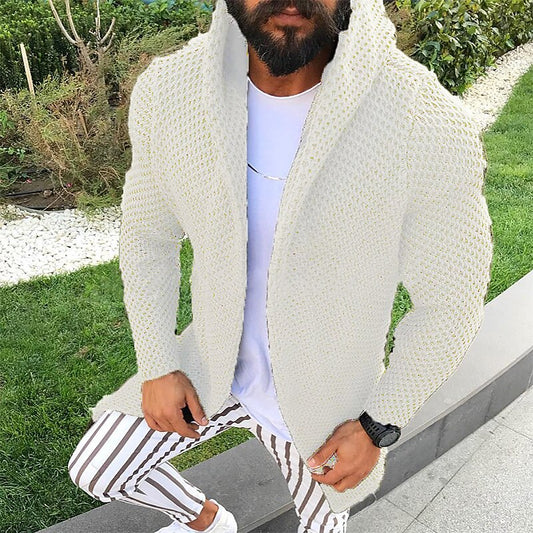 Hooded Open-Front Cardigan