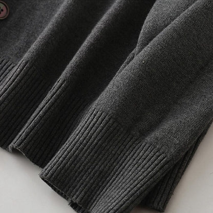 Fine Rib V-Neck Cardigan