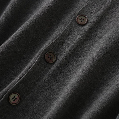 Fine Rib V-Neck Cardigan