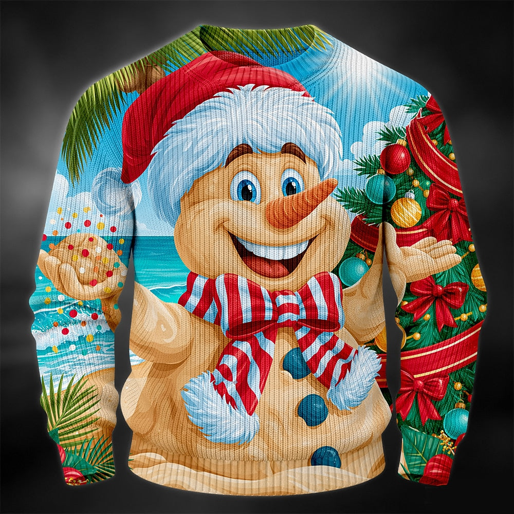 Pastel Snowman Winter Sweater