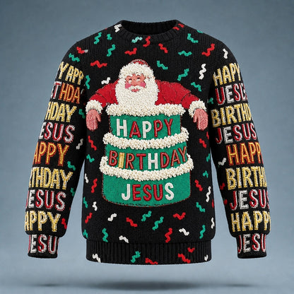 Happy Birthday Jesus Santa Sweater