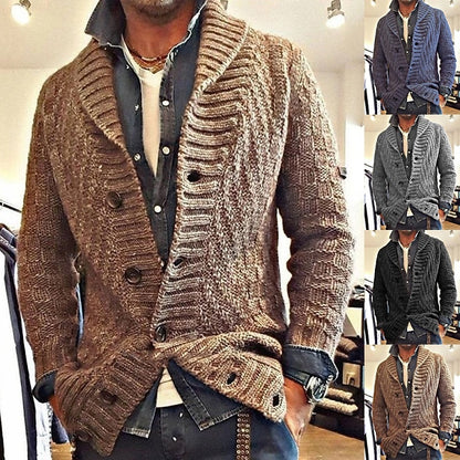 Deep Cable Shawl Cardigan