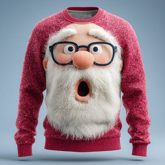 Open-Mouthed Santa Glasses Sweater