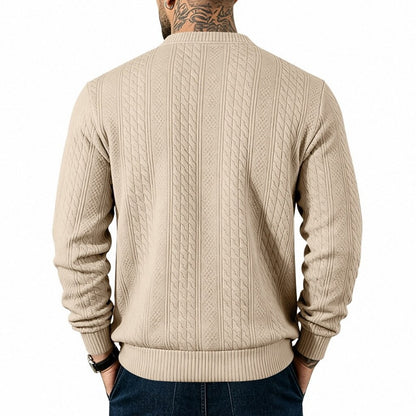 Cable Pocket V-Neck Cardigan