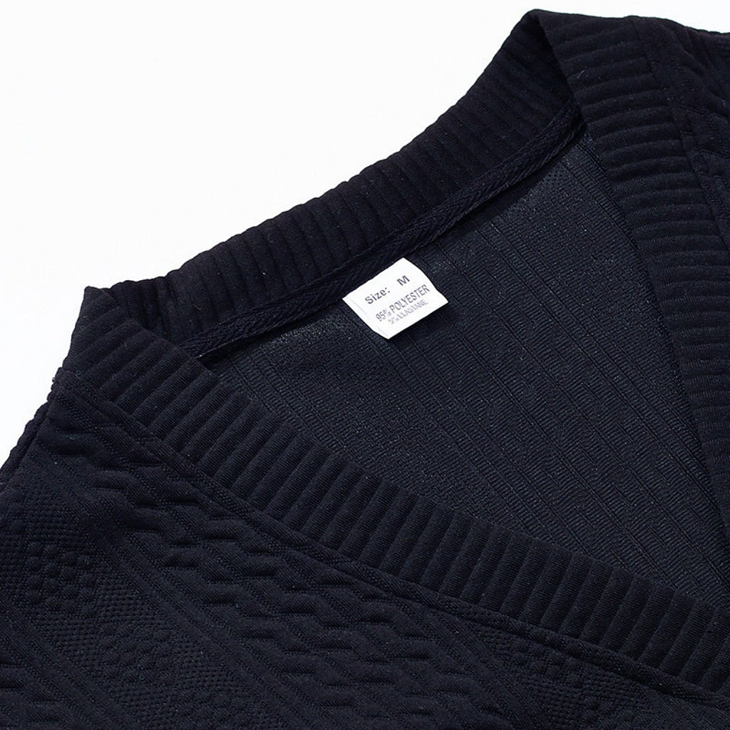 Cable Pocket V-Neck Cardigan