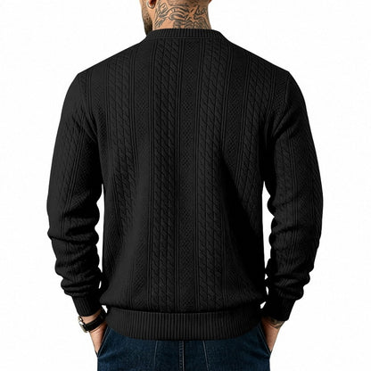 Cable Pocket V-Neck Cardigan
