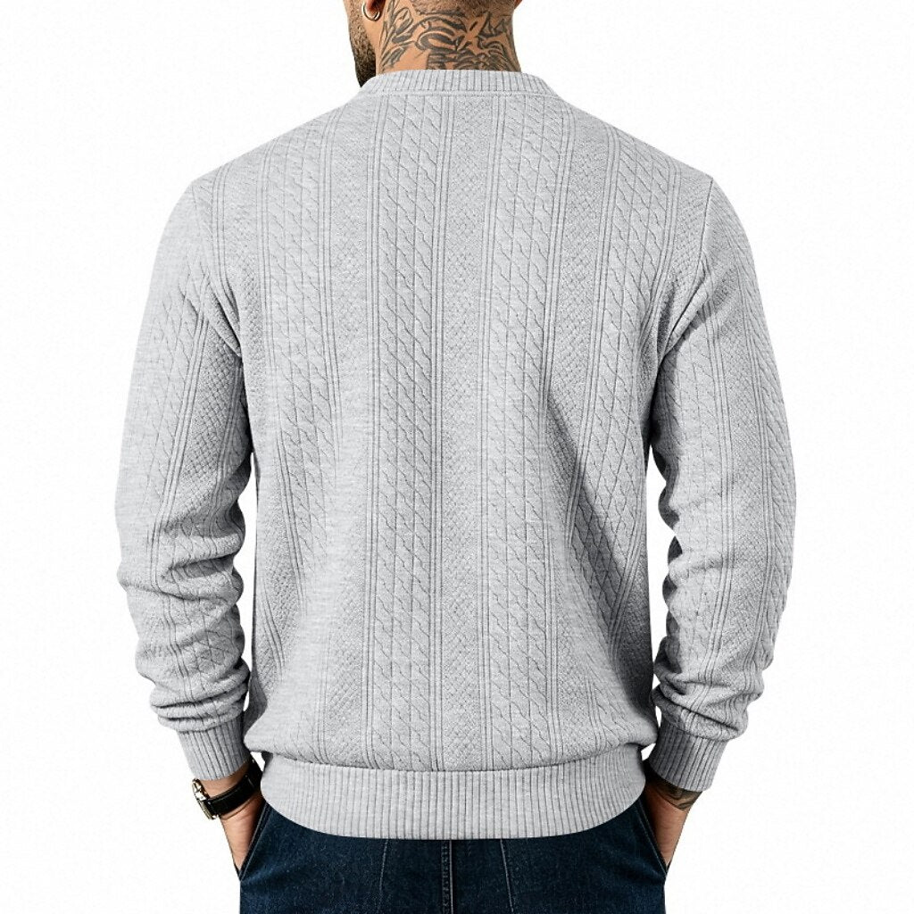 Cable Pocket V-Neck Cardigan